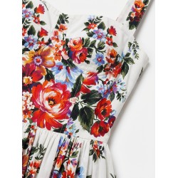 Cotton Midi dress with iconic print