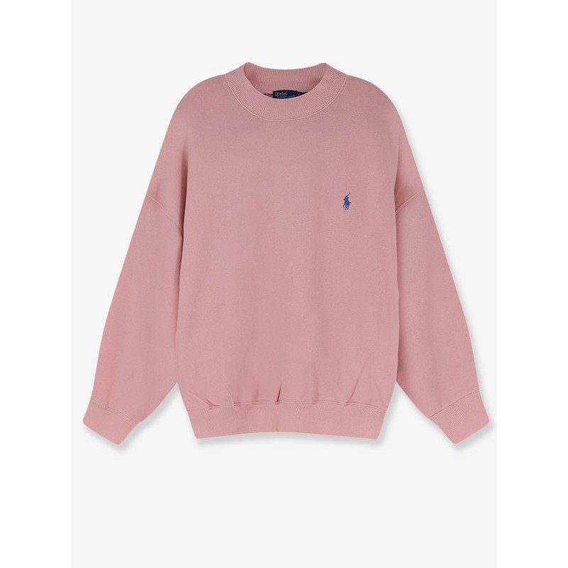 Cotton blend sweatshirt with front embroidered logo