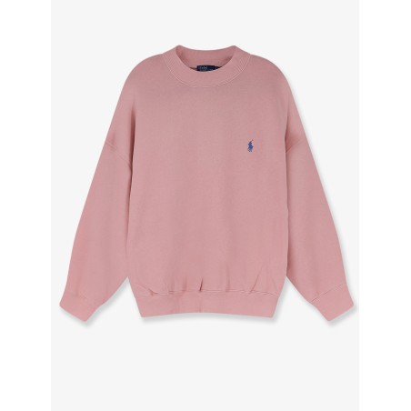 Cotton blend sweatshirt with front embroidered logo