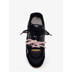 Yulia suede sneakers with nylon inserts