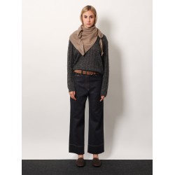 Wool blend sweater with all-over sequins