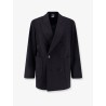 Double-breasted wool blend blazer