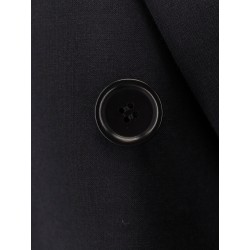 Double-breasted wool blend blazer