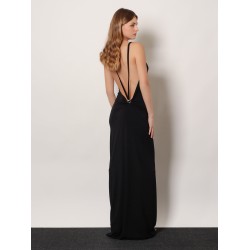 Stretch fabric long dress