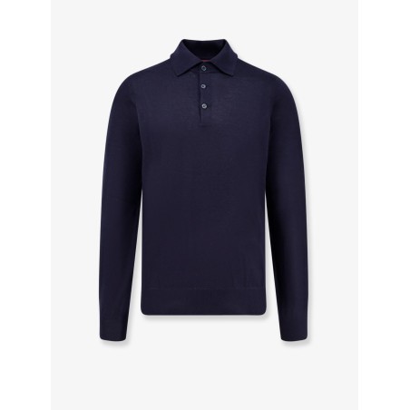 Cashmere and cotton polo shirt