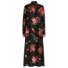 ROSE BOUQUET PRINT TWILL LONG DRESS