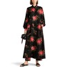 ROSE BOUQUET PRINT TWILL LONG DRESS