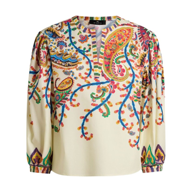 FLORAL PAISLEY PRINT BLOUSE