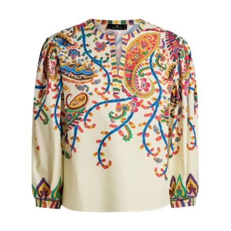 FLORAL PAISLEY PRINT BLOUSE