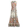 LONG DRESS WITH FLORAL PAISLEY PRINT