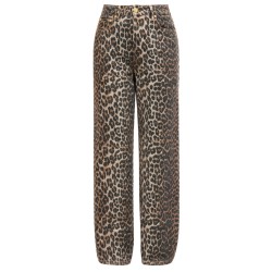 "LARI" JEANS WITH LEOPARD PRINT