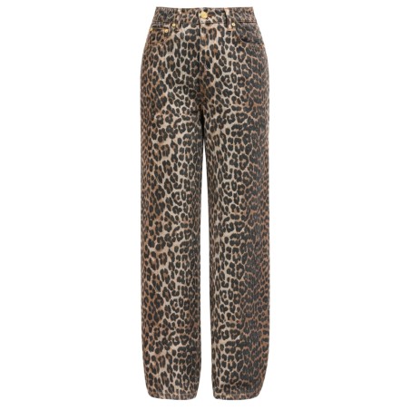 "LARI" JEANS WITH LEOPARD PRINT