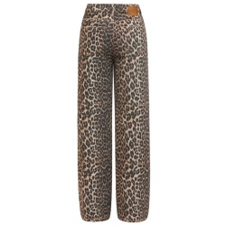 "LARI" JEANS WITH LEOPARD PRINT
