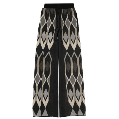 PANTS WITH GEOMETRIC LAMÉ JACQUARD DESIGN