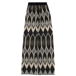 PANTS WITH GEOMETRIC LAMÉ JACQUARD DESIGN