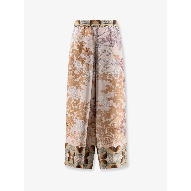 Silk trouser with all-over prints