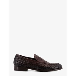 Adler leather loafers with woven pattern