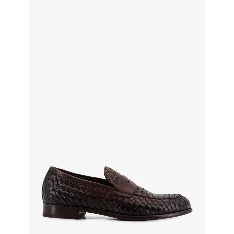 Adler leather loafers with woven pattern
