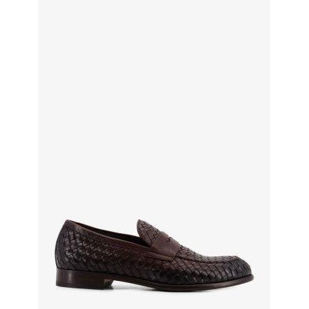 Adler leather loafers with woven pattern