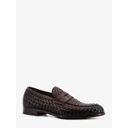 Adler leather loafers with woven pattern