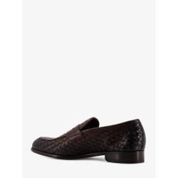 Adler leather loafers with woven pattern
