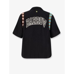 Viscose blend shirt with forntal logo print