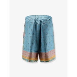 Silk bermuda shorts with floral print
