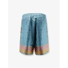 Silk bermuda shorts with floral print