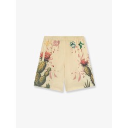 Cotton bermuda shorts with Cactus print