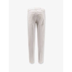 Reggae white denim trousers