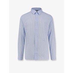 Cotton shirt with striped motif