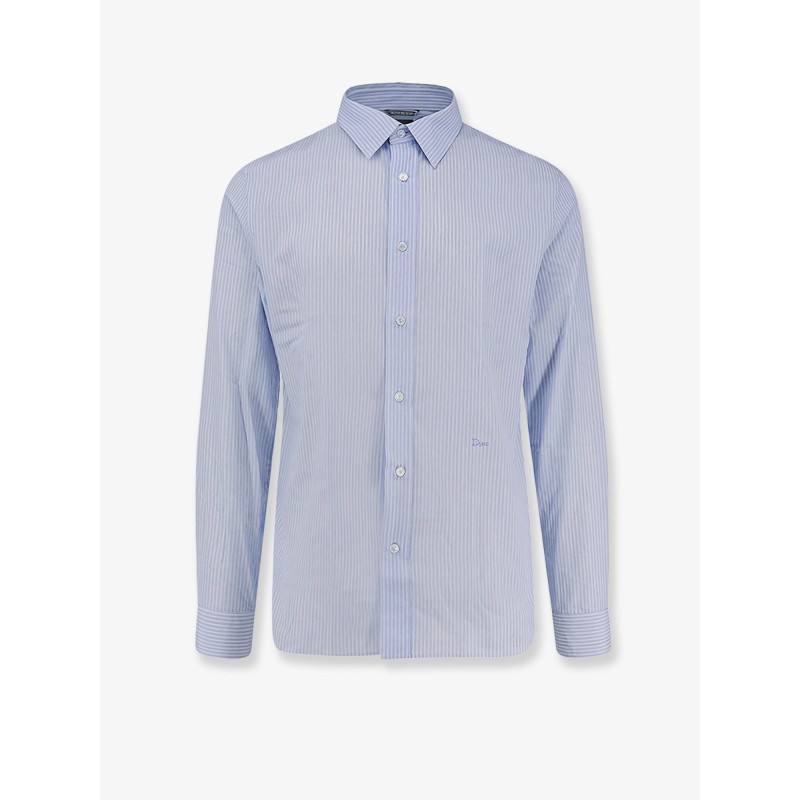 Cotton shirt with striped motif