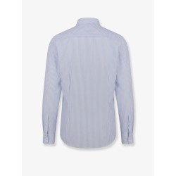 Cotton shirt with striped motif