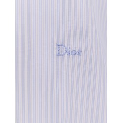 Cotton shirt with striped motif