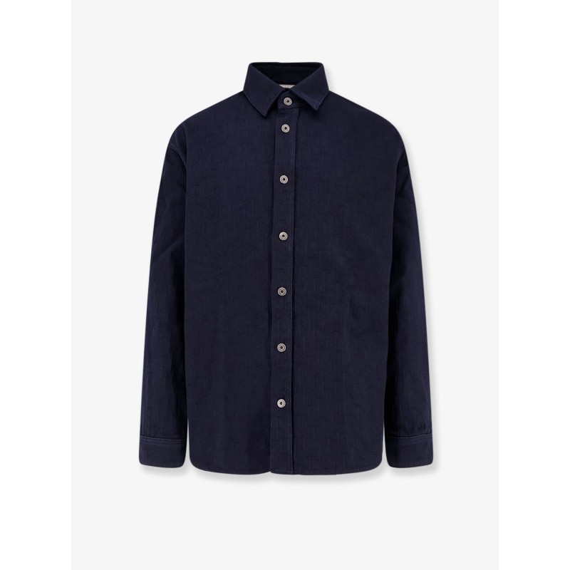 Cotton shirt with all-over Dior Oblique motif