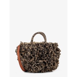 Coral Raffia crossbody bag