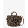 Coral Raffia crossbody bag