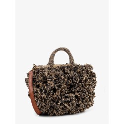 Coral Raffia crossbody bag