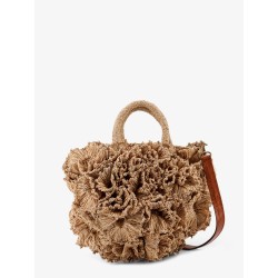 Coral Raffia crossbody bag