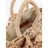 Coral Raffia crossbody bag