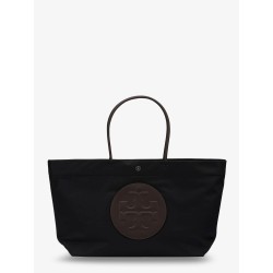 Ella Twist nylon shoulder bag with maxi front logo patch