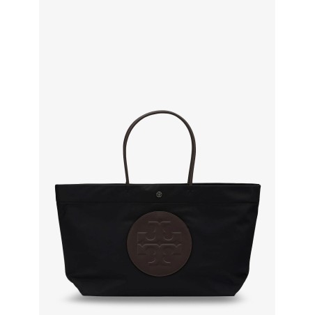 Ella Twist nylon shoulder bag with maxi front logo patch