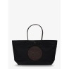 Ella Twist nylon shoulder bag with maxi front logo patch