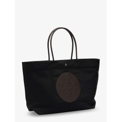 Ella Twist nylon shoulder bag with maxi front logo patch