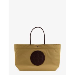 Ella Twist nylon shoulder bag with maxi logo patch on the front