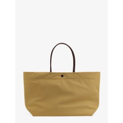 Ella Twist nylon shoulder bag with maxi logo patch on the front