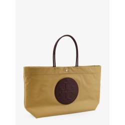 Ella Twist nylon shoulder bag with maxi logo patch on the front