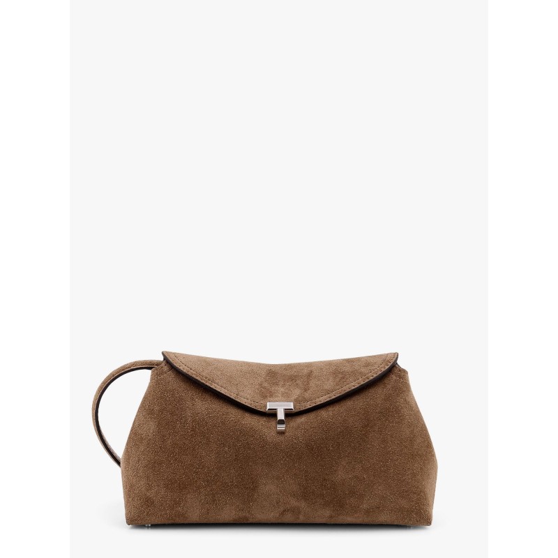 Suede T-Lock Clutch