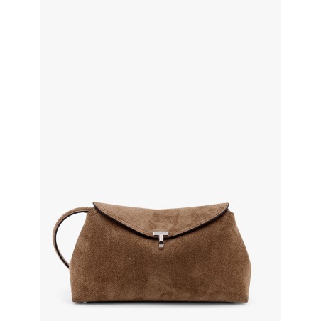 Suede T-Lock Clutch