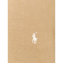 Linen shirt with logo embroidery